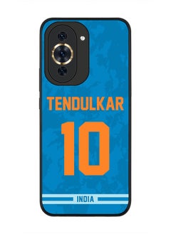 Rugged Black Edge Case for Huawei nova 10 Pro, Slim fit Soft Case Flexible thin Cover - Player Name - Sachin Tendulkar, Jersey Number- 10