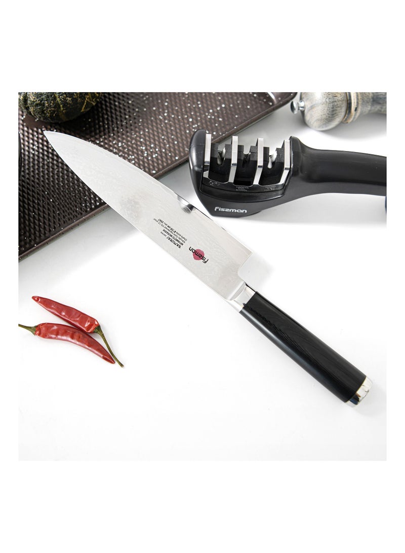 Fissman 8" Chef's Knife SAMURAI MUSASHI 20cm (Steel DAMASCUS) - Image 4