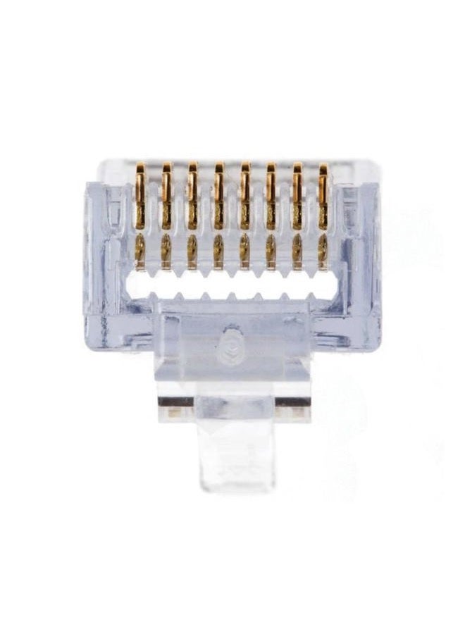 UbiGear 100 Pcs CAT5e RJ45 Pass-Through Network Cable Modular Plug 8P8C Gold-Plated Connector End - Image 4