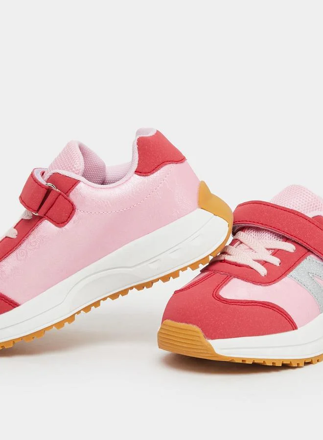 Styli Styli Panelled Sneakers with Hook and Loop Closure
