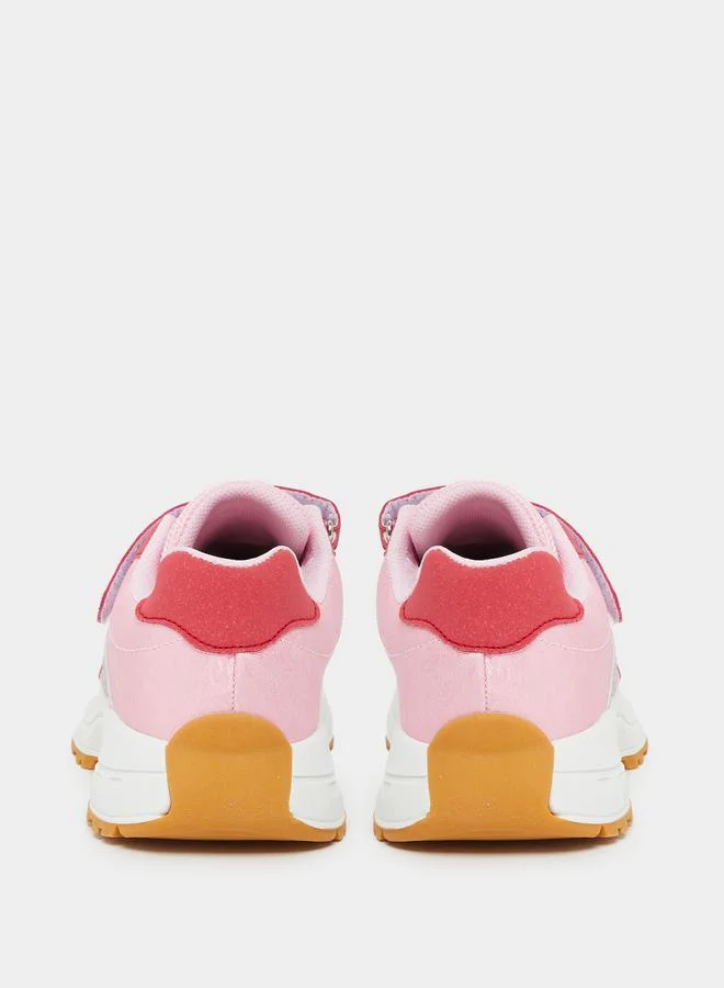 Styli Styli Panelled Sneakers with Hook and Loop Closure