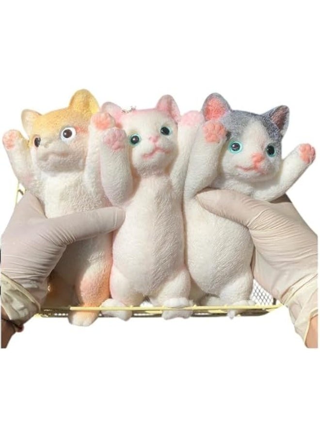 Squishy Cat: The ultimate soft, plush oasis at your fingertips – a captivating sensory experience for stress relief and absolute delight. (Single piece) Multicolor - Image 1