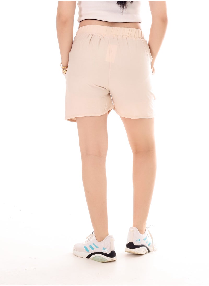 Plain women's shorts with 2 pockets - pzsku/Z40B529FEB69D8A026965Z/45/_/1740852993/b9e076c6-92a7-4d91-a4a0-28c81d86b7eb