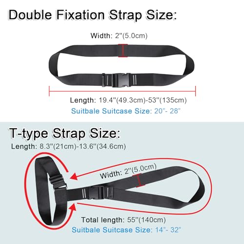 Vigorport Luggage Connector, Straps for Suitcase, Add A Bag Adjustable Attachment Accessories 2" Endless for Connect Your 3 Luggage Together-2 Pack (XXLarge) - Image 4