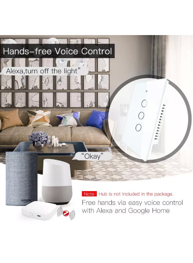 تويا مفتاح إضاءة ذكي زيجبي 3 قنوات - Image 4