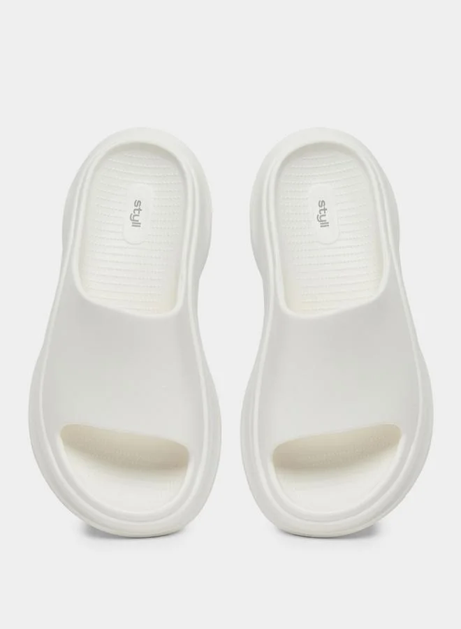 Styli Styli Wedge Heeled Slip-on Flip Flop