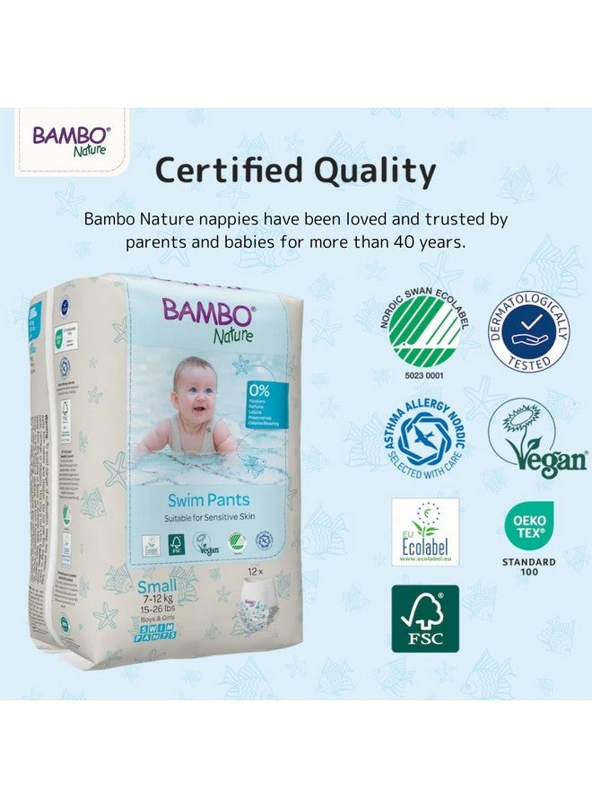 Bambo Nature Hypoallergenic Swim Pants, Eco-Labeled Swim Diapers, Double Leak Barriers - Small (12 Count) - Image 3