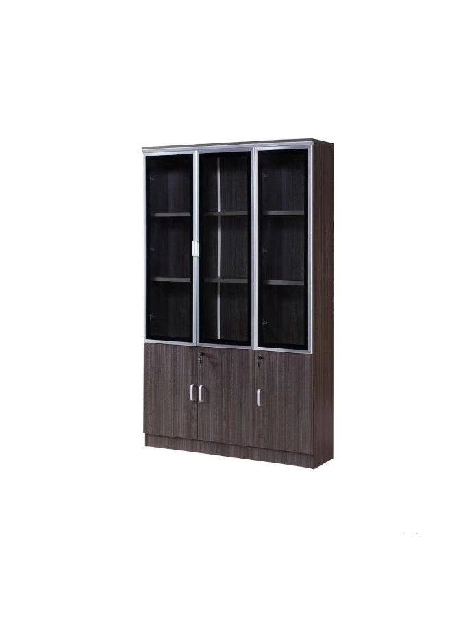 بيتي دولاب تخزين مكتبي خشب 3 درفات - رمادي - Image 2