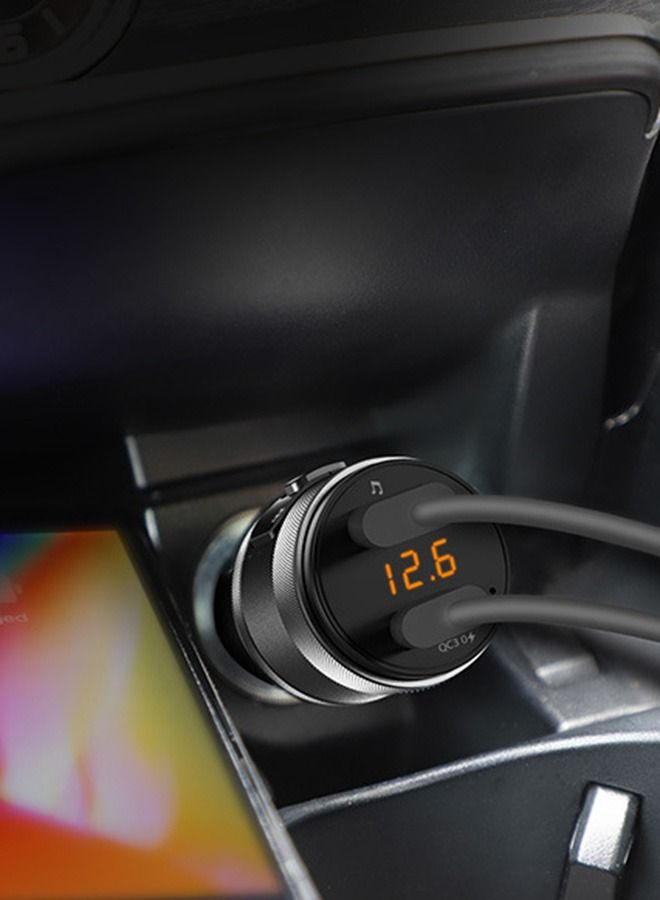 Arabest FM Transmitter for Car Bluetooth 4.2, PD 20W & QC3.0 18W Fast Car Charger, Wireless FM Radio Car Kit Bluetooth Car Adapter, Noise Cancelling Hands-Free Call, Hi-Fi Music, 5.0 Version - Image 4