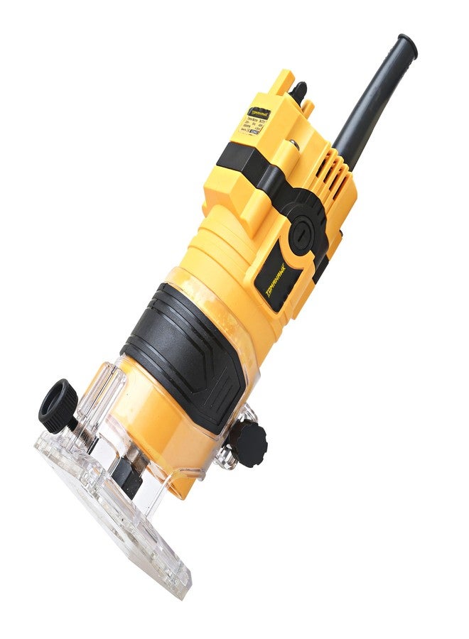 TOMAHAWK® TTM-7402 Professional Palm Router 650W Powerful Motor 32000RPM 6mm/6.35mm/8mm Collet Precision Woodworking Tool for Trimming, Grooving & Edge Finishing - Image 1