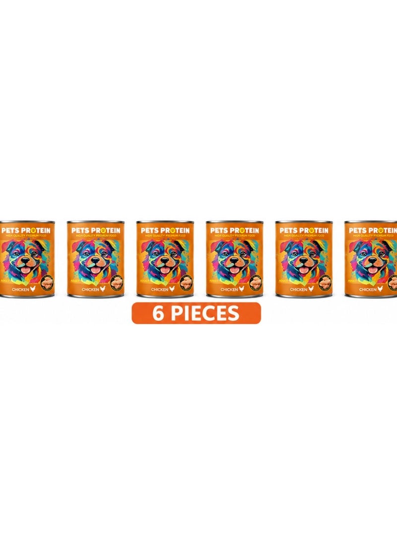 Pets Protein Puppy Wet Dog Food with Chicken 400g Pack of 12 Cans Pets Zone - Image 2