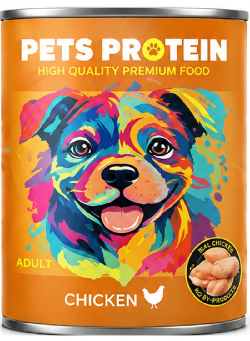 Pets Protein Puppy Wet Dog Food with Chicken 400g Pack of 12 Cans Pets Zone - Image 3
