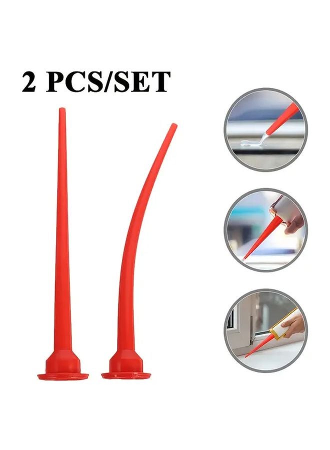 2Pcs Bent Structural Adhesive Nozzles for Silicone Sealant Thickened Elongated - Image 2