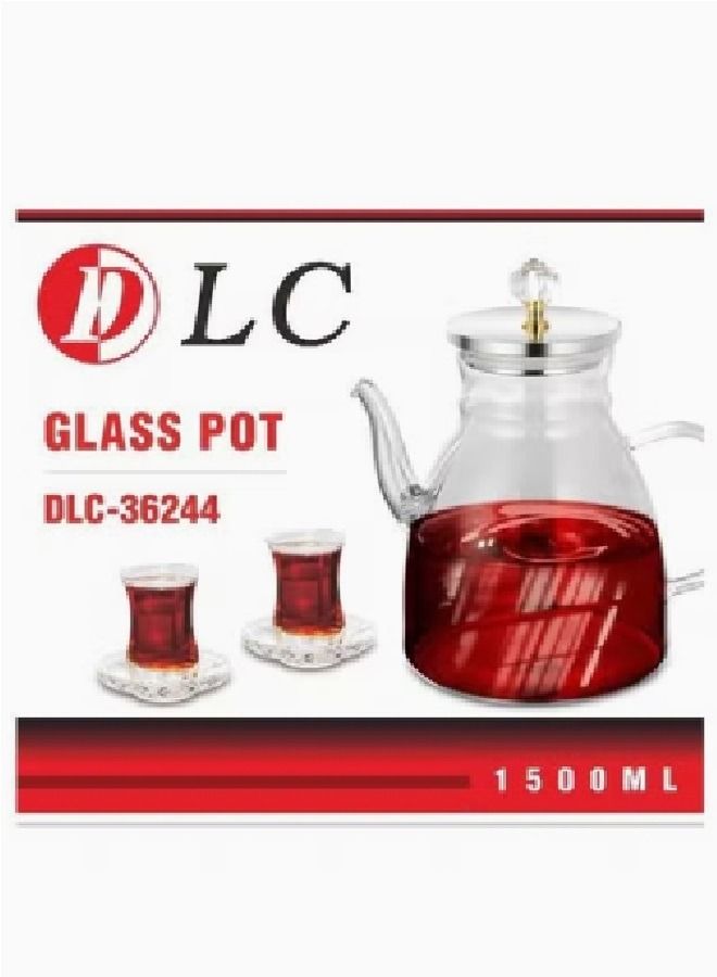 DCL Heat Resistant Glass Teapot Set Clear - Image 5
