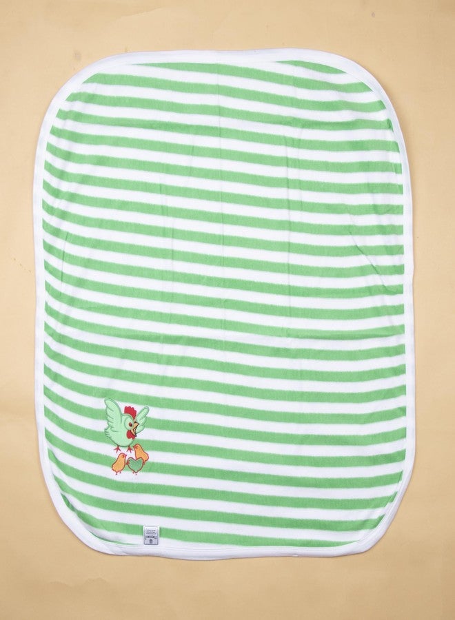 Tinycare Cotton Bath Towel for New Born, Extra Soft Terry Fabric Printed Towel for Kids/Toddler/Infants, Quick Absorbent, Reusable Napkins Bathing Towels (72 x 72 cm, Blue)_Pack of 1 - Image 3