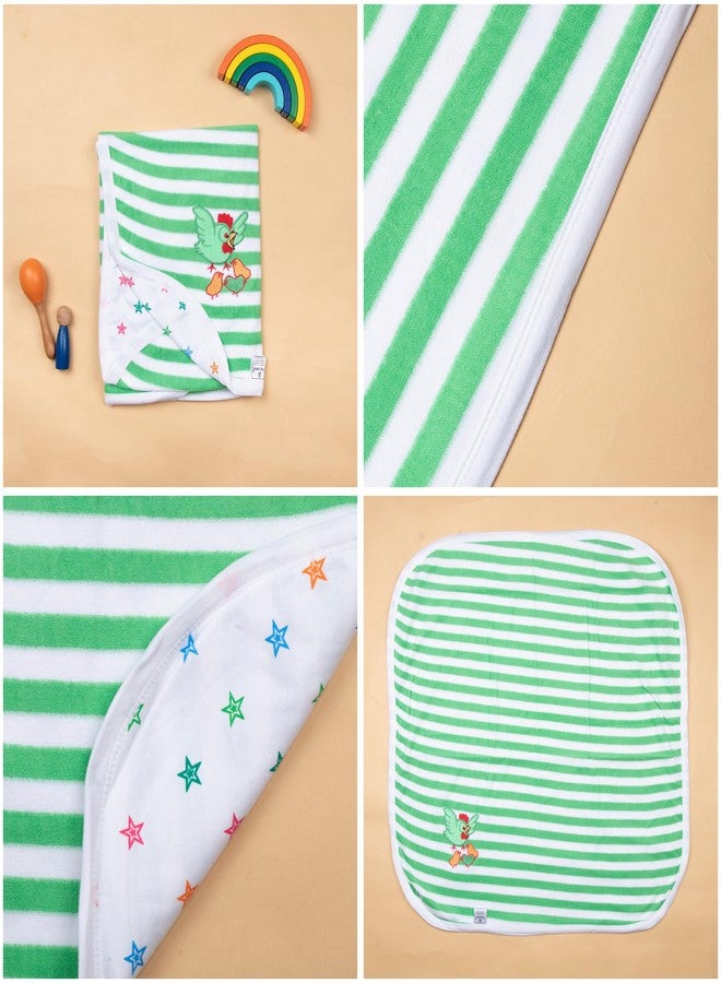 Tinycare Cotton Bath Towel for New Born, Extra Soft Terry Fabric Printed Towel for Kids/Toddler/Infants, Quick Absorbent, Reusable Napkins Bathing Towels (72 x 72 cm, Blue)_Pack of 1 - Image 5