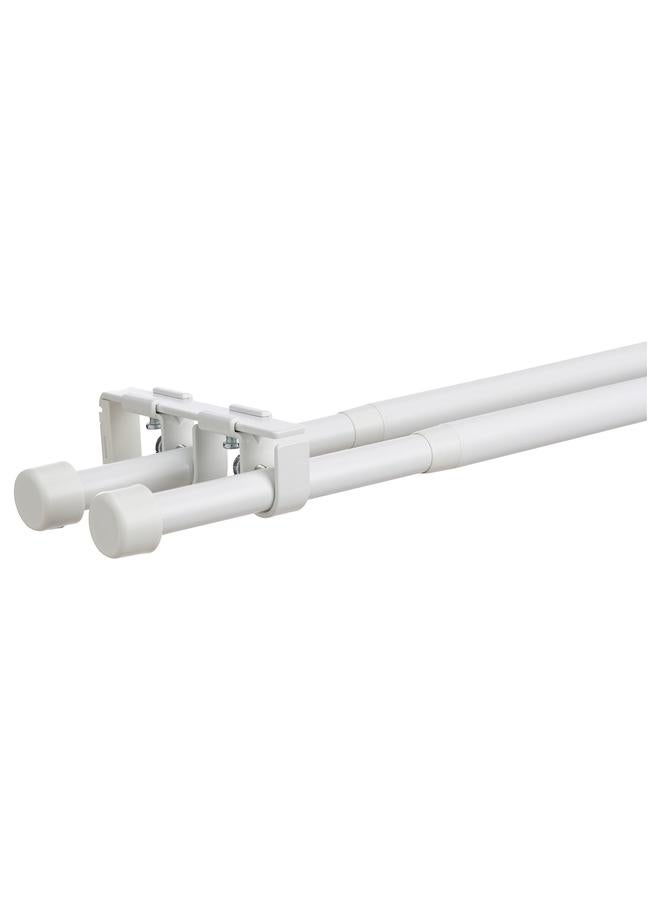 Zaboon Double curtain rod set, white, 120-210 cm 19 mm  - Image 1