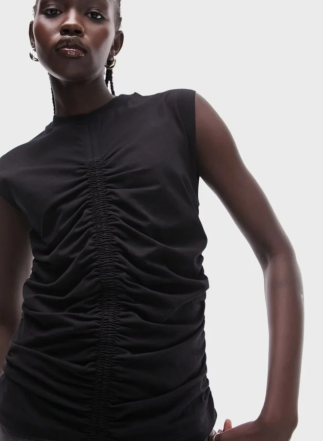 TOPSHOP Ruched Detail Top