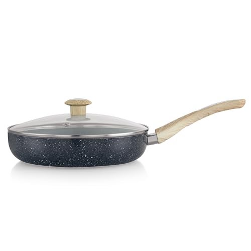 COOKWELL Non Stick Frying Pan (German Microcrystal Technology) (24 CM, Steel Gray) - Image 1