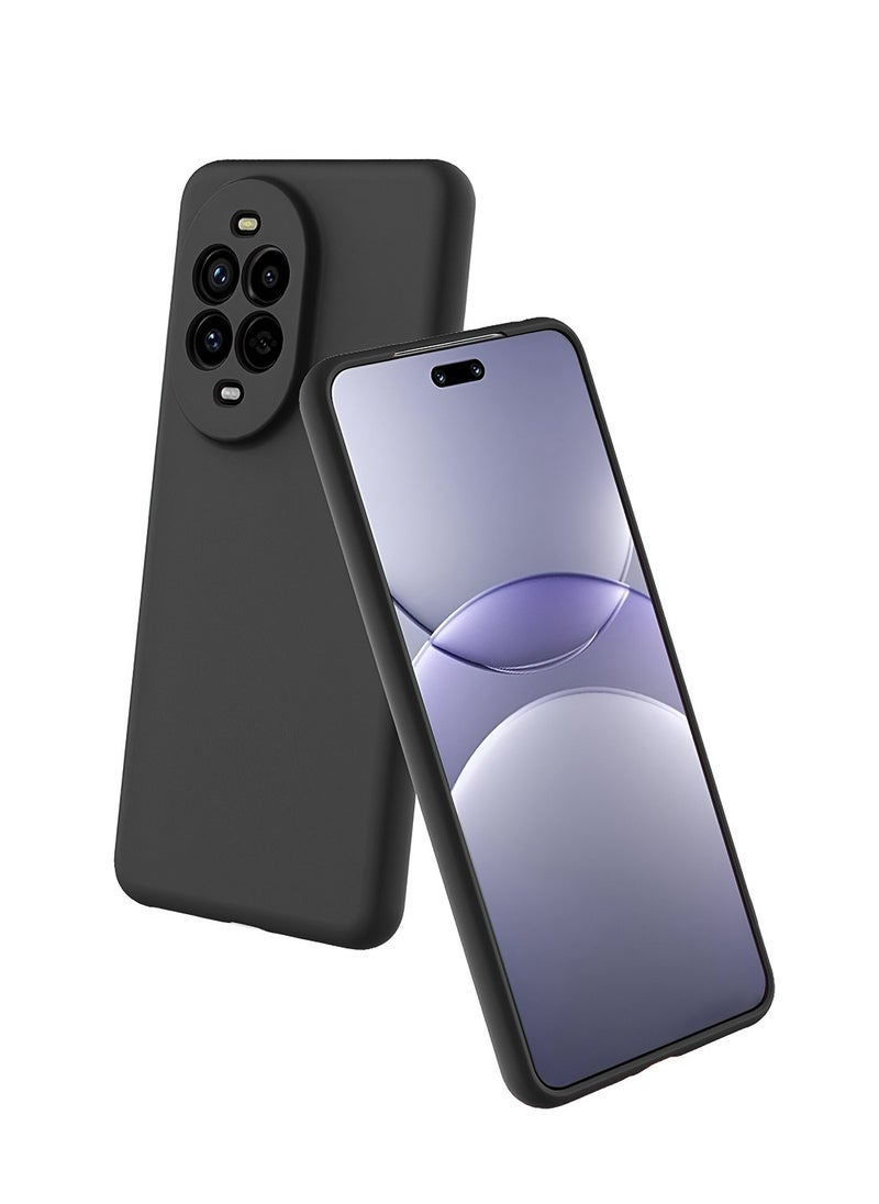 Raxoom Huawei Nova 13 Pro 5G 2024 Premium Soft Liquid Silicone Case Cover â€“ Black, Shock Absorbent, Anti-Scratch, Slim Fit, Lightweight, Anti-Slip, Full Access to Ports & Buttons, Durable Protection for Huawei Nova 13 Pro 5G - Image 1