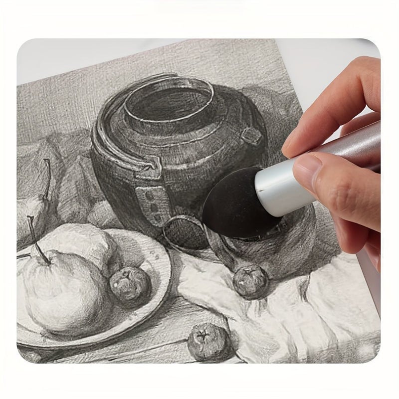 3 6 Pcs Pro Blending Sponge Set Washable Reusable Sketching Highlight Correction Dual Texture Design For Charcoal Graphite Pastel Drawing Artist Studio Essential Kit - Image 4