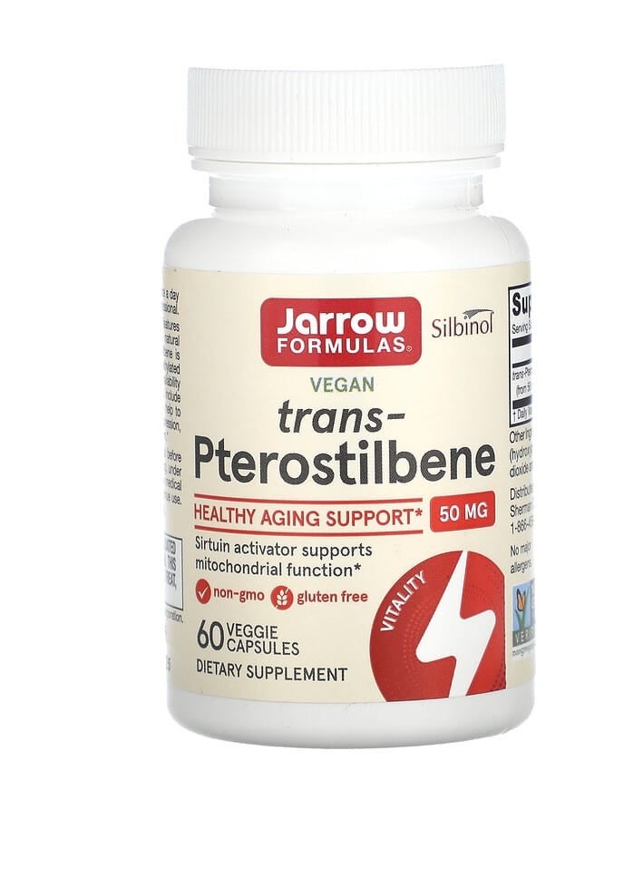 jarrow formulas Trans-Pterostilbene, 50 mg, 60 Veggie Capsules