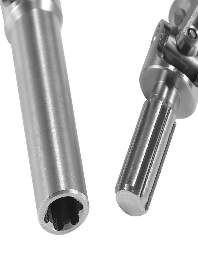 VNUHV Stainless Steel Drive Shaft 39-45mm 54.5mm-62mm Driveshaft 2PCS for 1/18 RC Crawler Car TRX4M Bronco Upgrade Parts (Silver) - Image 5