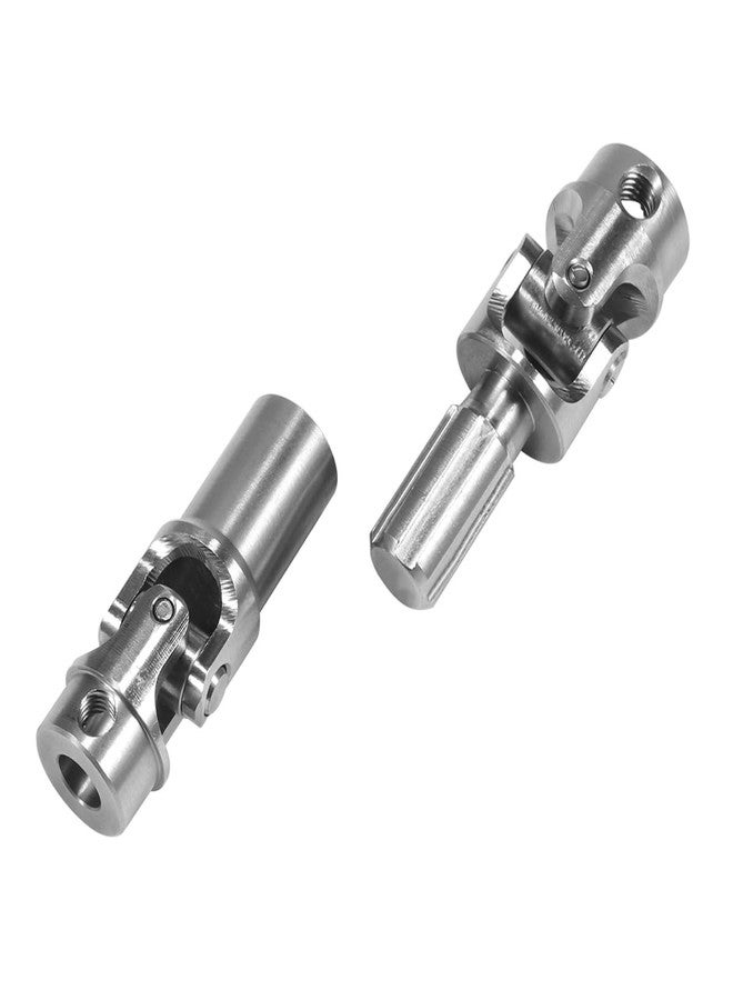 VNUHV Stainless Steel Drive Shaft 39-45mm 54.5mm-62mm Driveshaft 2PCS for 1/18 RC Crawler Car TRX4M Bronco Upgrade Parts (Silver) - Image 3