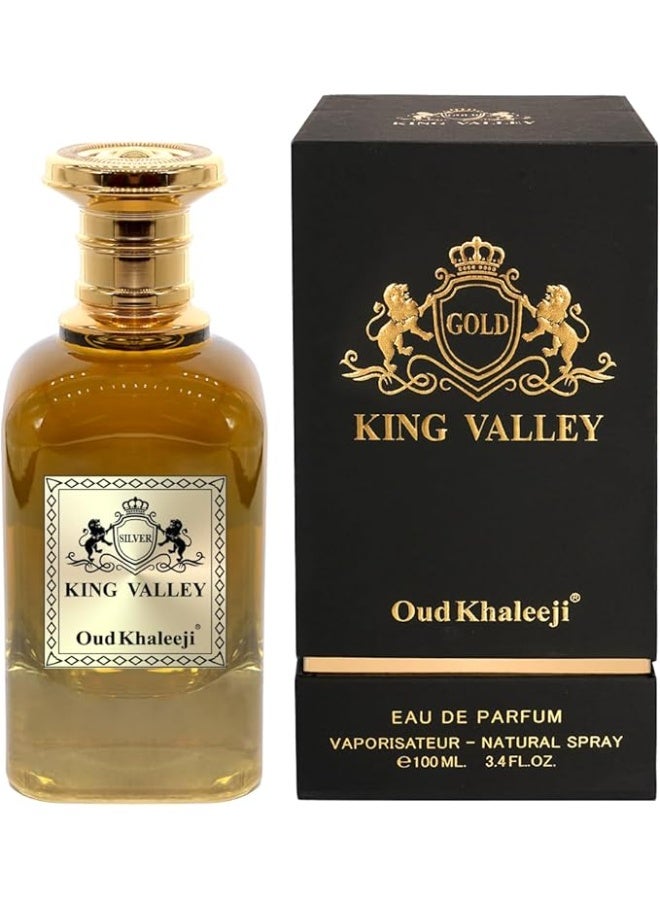 Oud Khaleeji King Valley Gold OUD KHALEEJI-Eau De Parfum1 00ml  - A Regal Symphony of Opulence, Elegance, and Luxurious Fragrance" - Image 1