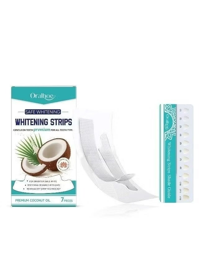 أورالحوي 7 قطعة Whitestrips الأسنان تبييض مجموعة العناية بالفم الأسنان تبييض الشرائط لشربي الصودا القهوة بقع صفراء 7 مجموعات - Image 1