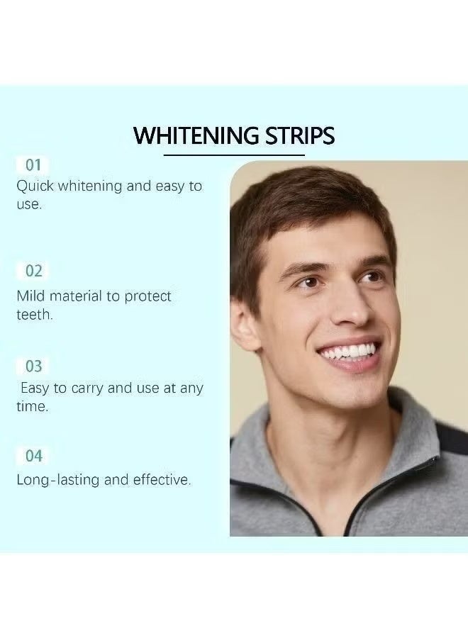 أورالحوي 7 قطعة Whitestrips الأسنان تبييض مجموعة العناية بالفم الأسنان تبييض الشرائط لشربي الصودا القهوة بقع صفراء 7 مجموعات - Image 4