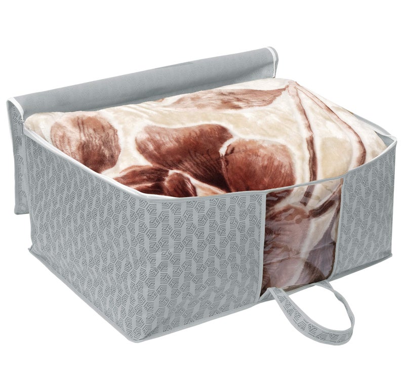 Homestrap Printed Underbed Storage Bag/Organizer/Blanket Cover with Front Handle (Grey, Pack of 6) - Image 5