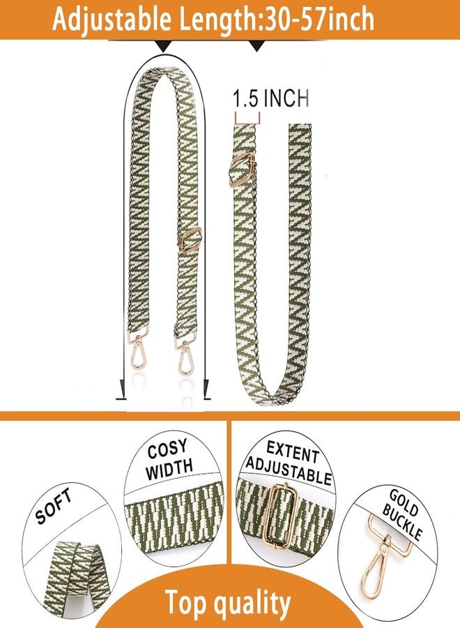 S-Jacorry Purse Strap Replacement Crossbody Wide Shoulder Strap Adjustable Canvas Straps Handbag Strap Replacement Belts, Gold Buckel-942, inch, Canvas,simple - Image 4
