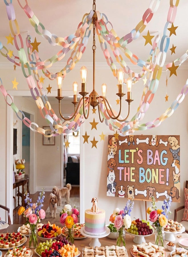 Lincia 600 Sheet Paper Chain Garland Strips 1x8 Inch with Double Sided Tape, DIY Construction Paper Chains for Birthday Wedding Holiday Party Decorations, Crafts Supplies (Macaron) - Image 5