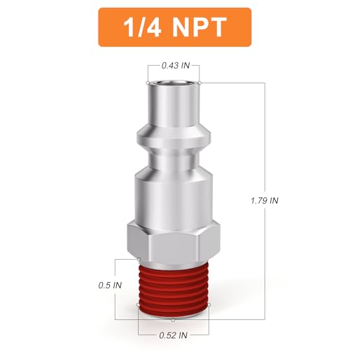 GASHER 38 Inch Body Size MType Plug 14 Inch Male Pneumatic Plugs30Pack - Image 3