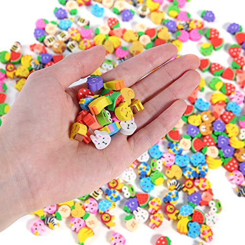 TDOCK 1000 Pieces Mini Erasers for Kids, Bulk Small Animal Fruit Pencil Erasers Assortment for Home Rewards, School Supplies and Gift Filling - Image 4