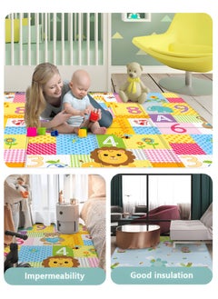 GROIC Play Mat, 180*100 CM Playmat, Baby Play Mat for Floor Play,Water Proof and Reversible Large Soft Baby Mat,Extra Thick Kids Crawling Mat  - Image 5