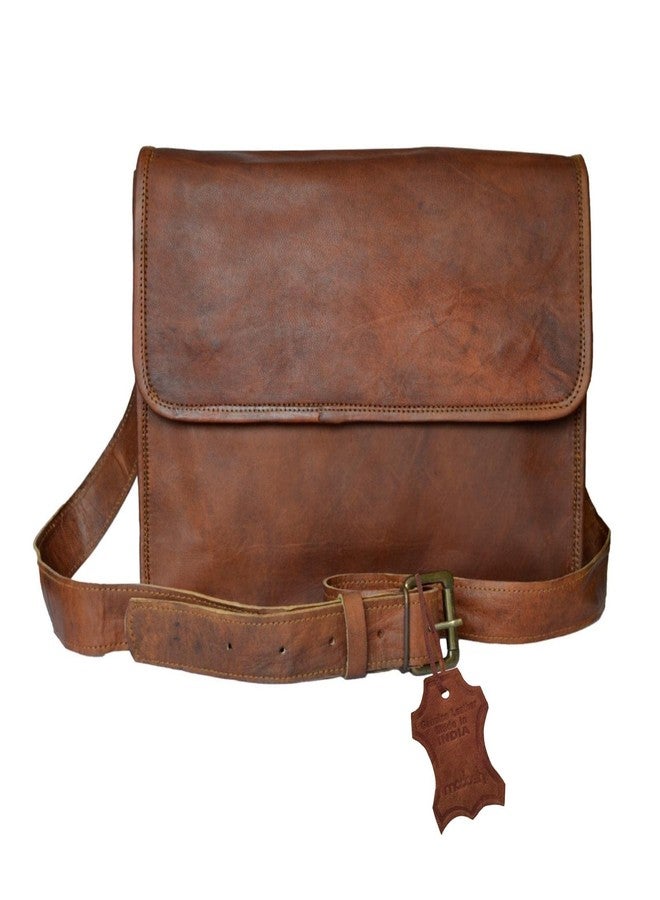 Madosh Genuine Leather Crossbody Flap Office Brown Bag Vintage Shoulder Side Laptop Handbag Messenger - Image 1