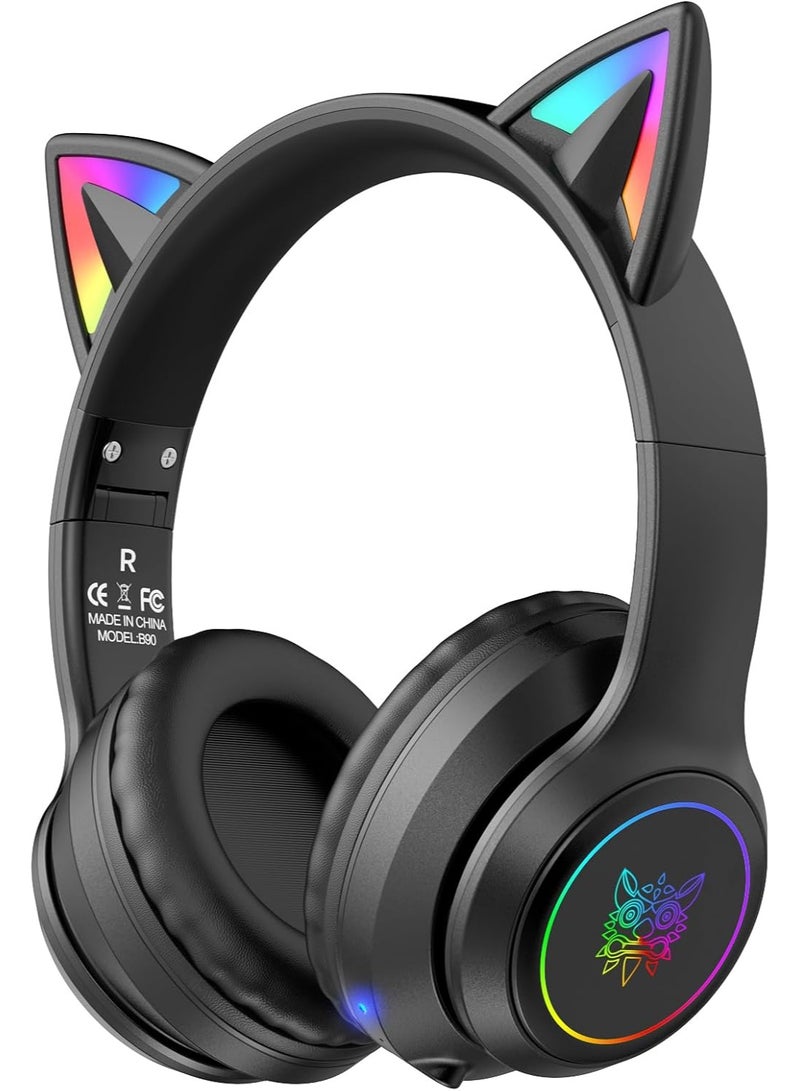 Onikuma B90 RGB Cat Ear Bluetooth 5.0 Wireless Gaming Headset - Image 1