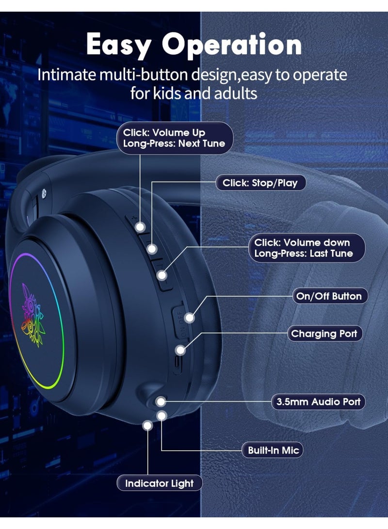 Onikuma B90 RGB Cat Ear Bluetooth 5.0 Wireless Gaming Headset - Image 4