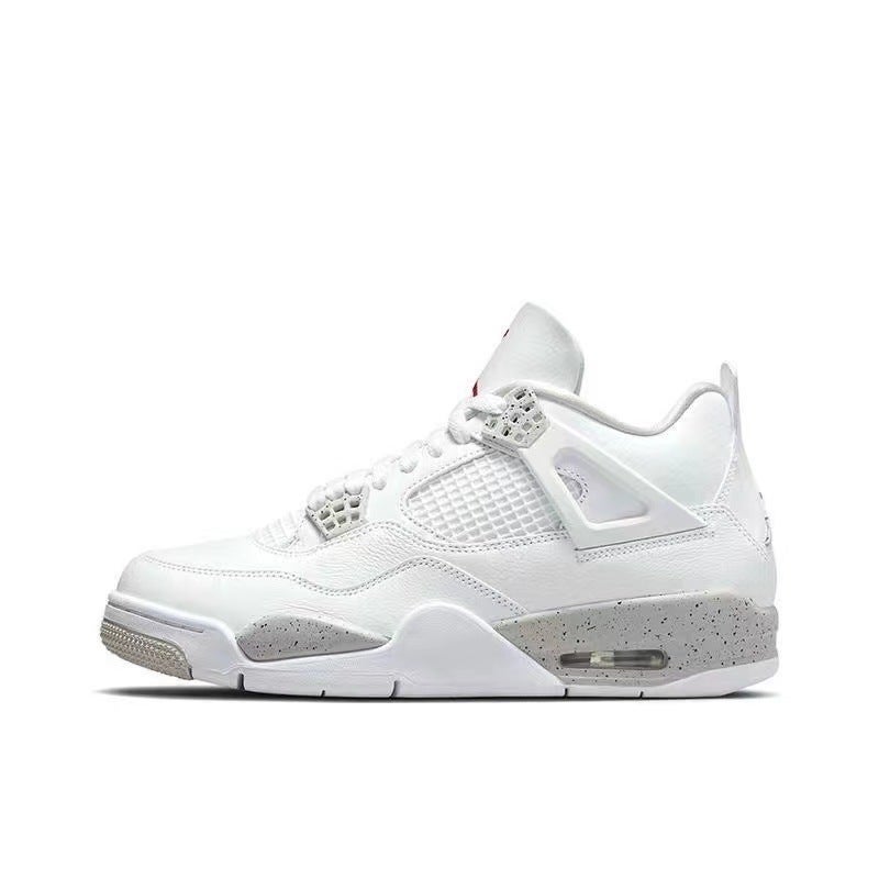 Putian Pure Original Aj4 Sports Basketball Shoes Electric Mother White Cement Red And Blue Mandarin Duck Lava Big Paris Couple - Image 3