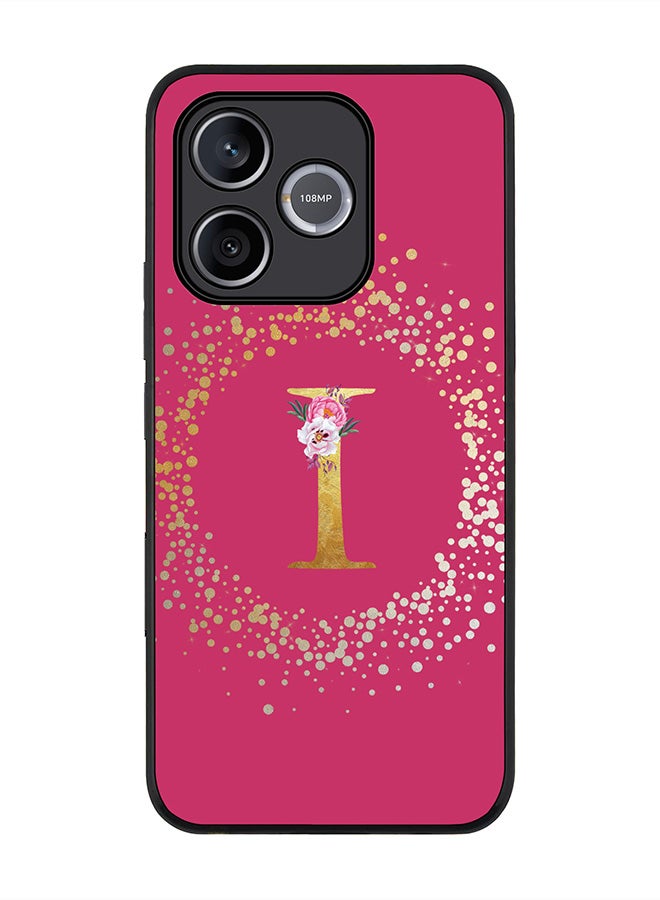 Stylizedd For Honor 600 Lite / 500 Smart / Honor X80i Case,Slim fit Camera Protection, Shockproof Thin Phone cover  - Custom Monogram Floral - I ( Deep Pink ) - Image 1