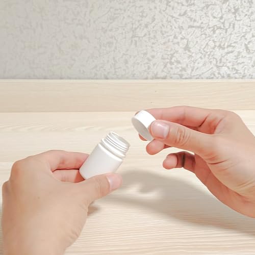 ePizdiz Small Plastic Empty Pill Bottle with Caps Labels for Travel Medicine Bottle Organizer Vitamin Container,10pcs(25ml) - Image 2