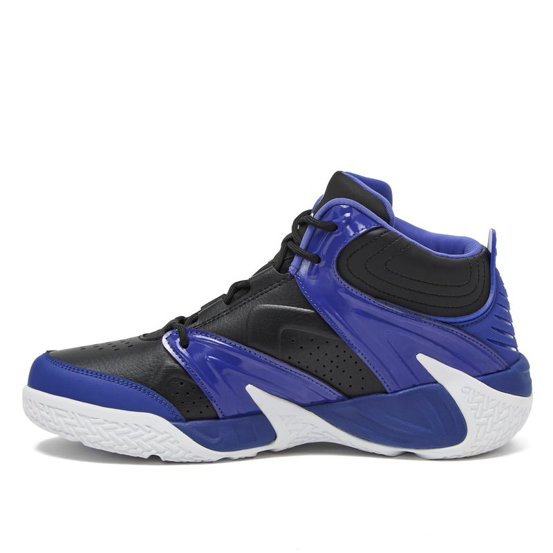 SHAQ Devastator High Top Basketball Shoes for Men, Indoor or Outdoor Court Basketball Mens Sneakers Size 8 to 15 - Black/Dark Blue/White, 10 Medium - Image 3