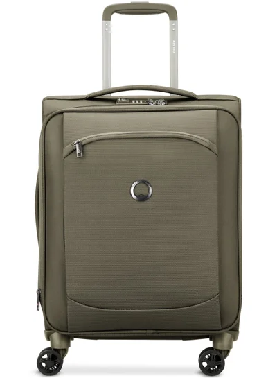 DELSEY Paris Montmartre Air 2.0 - 55 Cm Softcase 4 Double Wheel Expandable Cabin Luggage Trolley - Green