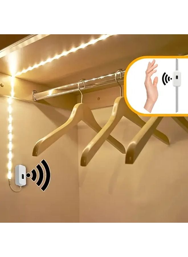 196.85 بوصة شريط إضاءة LED للمطبخ باللون الأبيض الدافئ مع مستشعر الحركة والتحكم الموجي عبر USB - Image 1
