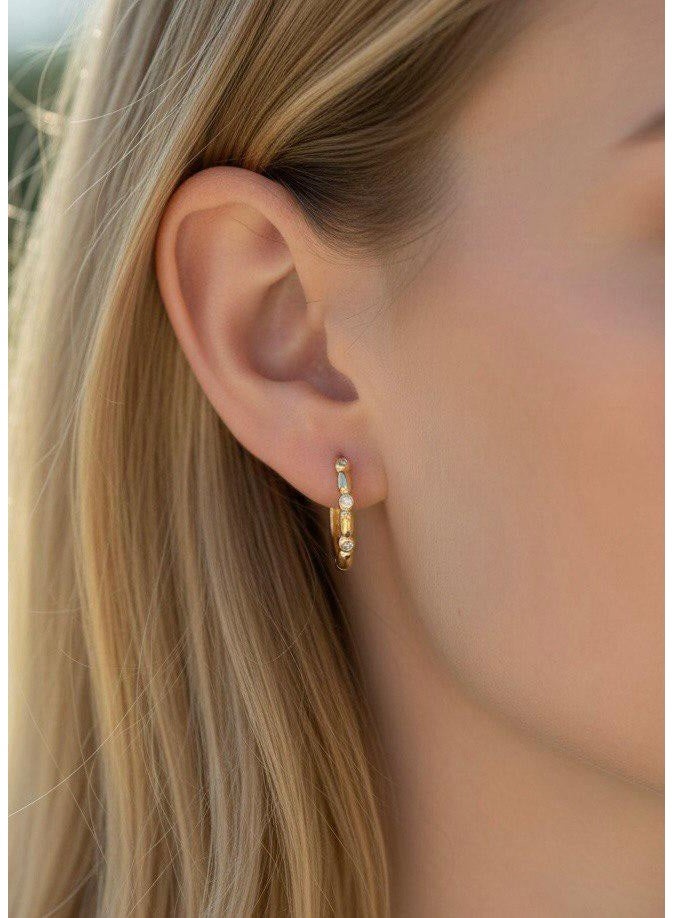 Ruby Art Gold 18K Pure Gold Women’s Earrings Elegant Lightweight  ,2.21 Gram - Image 3