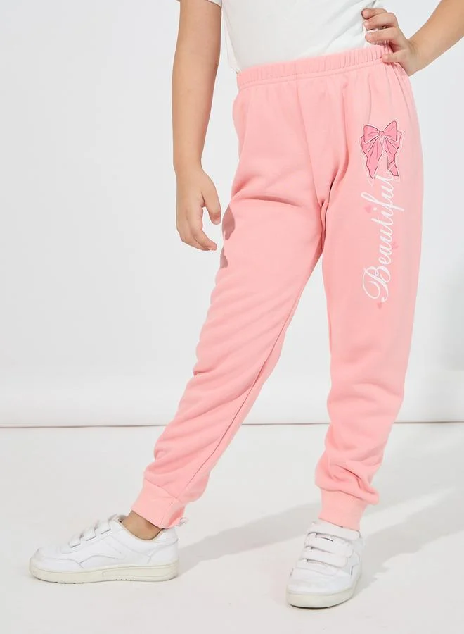 Styli Color Block Printed Jacket & Joggers Set