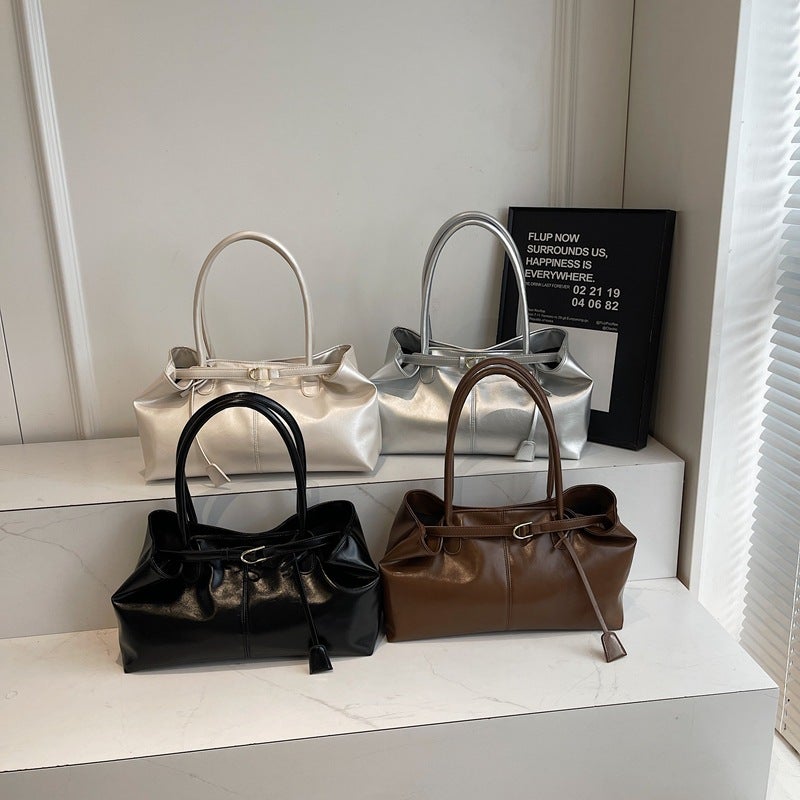 Spring Casual Commuting Large Capacity Underarm Bag Women'S High-End Retro All-Match Shoulder Tote Bag Trendy - Image 4