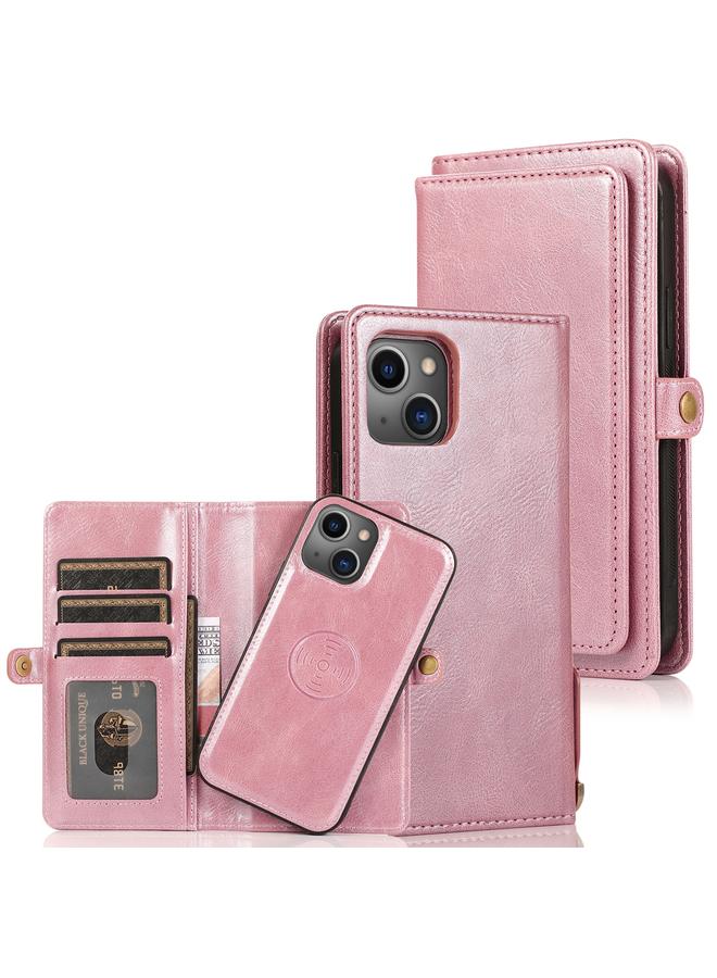 Zaboon Case For iPhone 13 mini Strong Magnetic Detachable Horizontal Flip Leather Case with Card Slots & Wallet For iPhone 13 Mini - Image 1